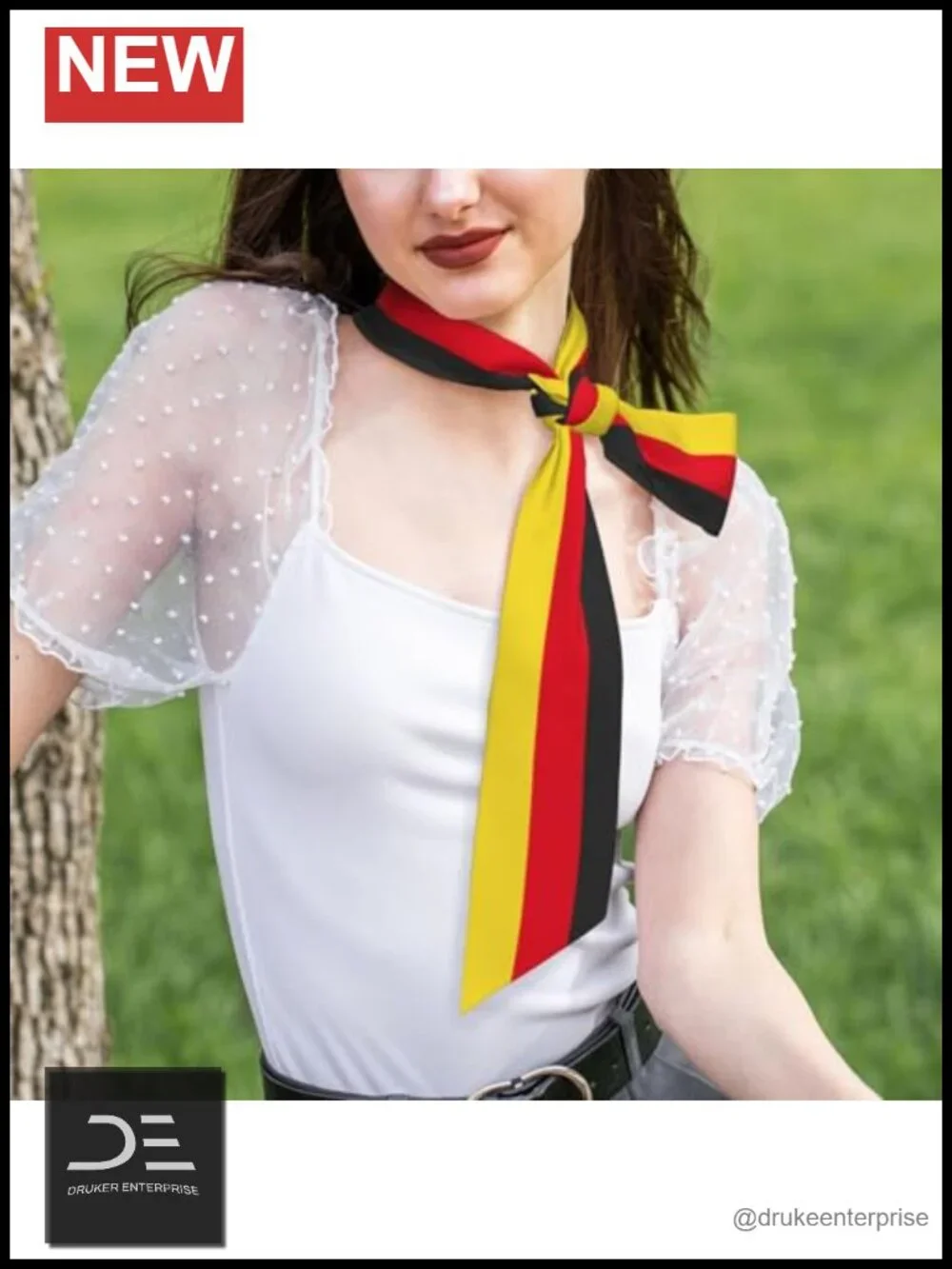 Silk Feel Polyester Skinny Scarf for Handbags, Head, Neck - Versatile Fashion